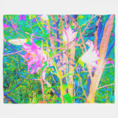 抽象芸術オリエンタルライズインマイルビオガーデン フリースブランケット (正面(横))