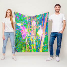 抽象芸術オリエンタルライズインマイルビオガーデン フリースブランケット