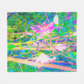 抽象芸術オリエンタルライズインマイルビオガーデン フリースブランケット (正面(横))