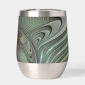 抽象芸術オリーブセージ緑グレーフラクタルアートファンタジー (背面)