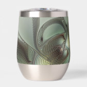 抽象芸術オリーブセージ緑グレーフラクタルアートファンタジー (正面)