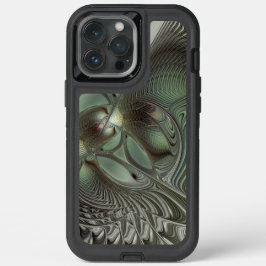 抽象芸術オリーブセージ緑グレーフラクタルアートファンタジー