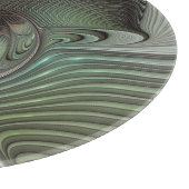 抽象芸術オリーブセージ緑グレーフラクタルアートファンタジー カッティングボード (角)
