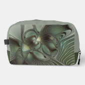 抽象芸術オリーブセージ緑グレーフラクタルアートファンタジー ドップキット (正面)