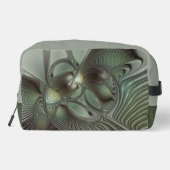 抽象芸術オリーブセージ緑グレーフラクタルアートファンタジー ドップキット (裏面)