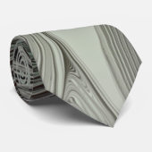 抽象芸術オリーブセージ緑グレーフラクタルアートファンタジー ネクタイ (ロール)