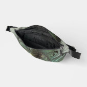 抽象芸術オリーブセージ緑グレーフラクタルアートファンタジー ファニーパック (見開き)