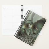 抽象芸術オリーブセージ緑グレーフラクタルアートファンタジー プランナー手帳 (ディスプレー)