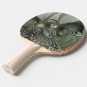 抽象芸術オリーブセージ緑グレーフラクタルアートファンタジー 卓球ラケット (正面アングル)