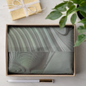 抽象芸術オリーブセージ緑グレーフラクタルアートファンタジー 薄葉紙 (ギフト)