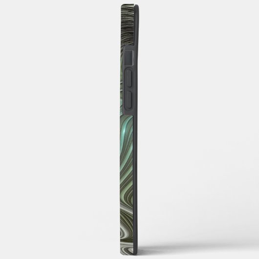 抽象芸術オリーブセージ緑グレーフラクタルアートファンタジー Case-Mate iPhoneケース (裏面 / 左)