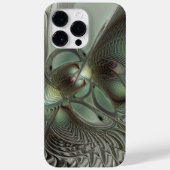 抽象芸術オリーブセージ緑グレーフラクタルアートファンタジー Case-Mate iPhoneケース (裏面)