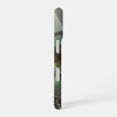抽象芸術オリーブセージ緑グレーフラクタルアートファンタジー iPhone 16ケース (右側面)