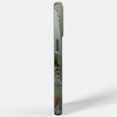 抽象芸術オリーブセージ緑グレーフラクタルイニシャル Case-Mate iPhoneケース (裏面 / 右)