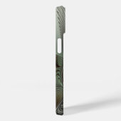 抽象芸術オリーブセージ緑グレーフラクタルイニシャル Case-Mate iPhoneケース (裏面 / 右)