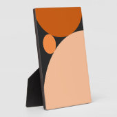 抽象芸術オレンジとピーチサークル フォトプラーク (側面)