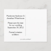 抽象芸術オレンジとライムの花の日付を保存 案内ポストカード (裏面)