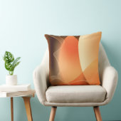 抽象芸術オレンジと茶色のパターン クッション (椅子)