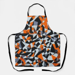 抽象芸術オレンジと黒の幾何学的アート エプロン