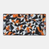 抽象芸術オレンジと黒の幾何学的アート デスクマット (正面)