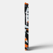 抽象芸術オレンジと黒の幾何学的アート Case-Mate iPhoneケース (裏面 / 左)