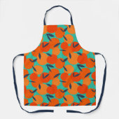 抽象芸術オレンジの果柄 エプロン (正面)