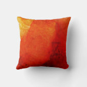抽象芸術オレンジウォーターカラー装飾用クッション クッション (裏面)