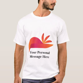 抽象芸術オレンジバードTシャツ Tシャツ