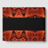 抽象芸術オレンジパターンカスタムウェディング ゲストブック (裏面)