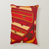 抽象芸術オレンジパネル アクセントクッション (裏面(縦))