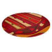 抽象芸術オレンジパネル カッティングボード (角)