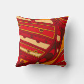 抽象芸術オレンジパネル クッション (裏面)