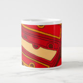 抽象芸術オレンジパネル ジャンボコーヒーマグカップ (正面)