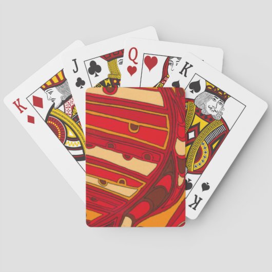 抽象芸術オレンジパネル トランプ (裏面)