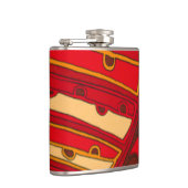 抽象芸術オレンジパネル フラスク (右)