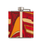 抽象芸術オレンジパネル フラスク (裏面)