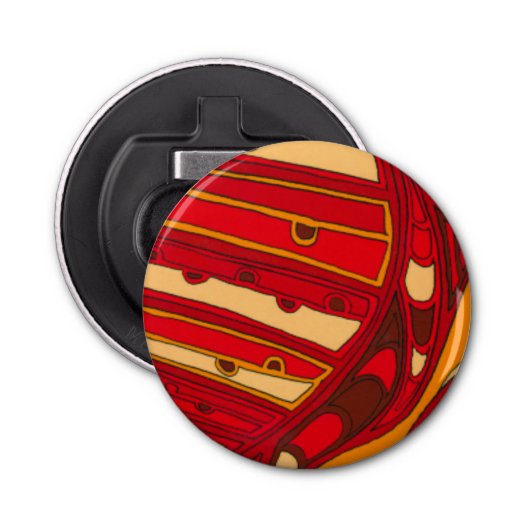 抽象芸術オレンジパネル 栓抜き (正面)