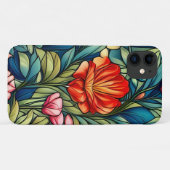 抽象芸術オレンジフラワーオングリーン Case-Mate iPhoneケース (裏面(横))