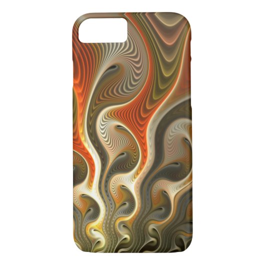 抽象芸術オレンジフレイムセットフェーザー Case-Mate iPhoneケース (裏面)