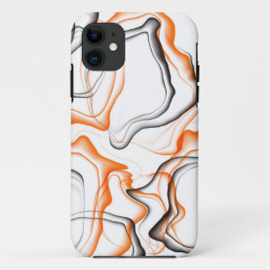 抽象芸術オレンジ波 iPhone 11 ケース