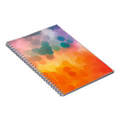 抽象芸術オレンジ色の水彩背景。図解 ノートブック (右側)