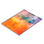 抽象芸術オレンジ色の水彩背景。図解 ノートブック (左側)