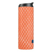 抽象芸術オレンジ色の線の線パターン タンブラー (回転左)