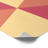 抽象芸術オレンジ色の赤い立方体パターン ポスター (角)