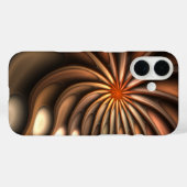抽象芸術オレンジ色スパイラルコール会話 Case-Mate iPhoneケース (裏面 (横))
