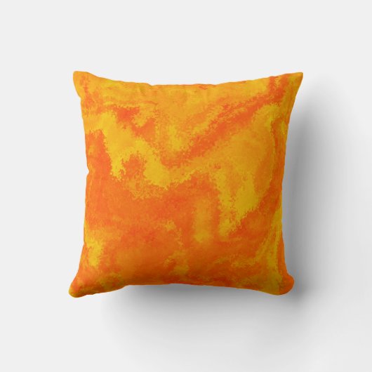 抽象芸術オレンジ黄色拡散 クッション (裏面)