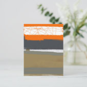 抽象芸術オレンジ1 ポストカード (スタンド正面)