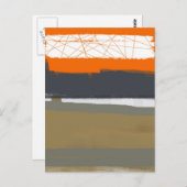 抽象芸術オレンジ1 ポストカード (正面/裏面)