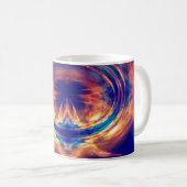 抽象芸術オレンジ コーヒーマグカップ (正面右)