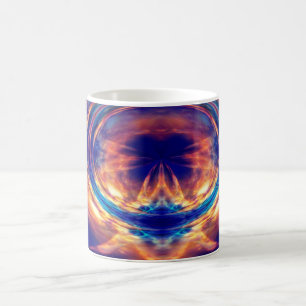 抽象芸術オレンジ コーヒーマグカップ